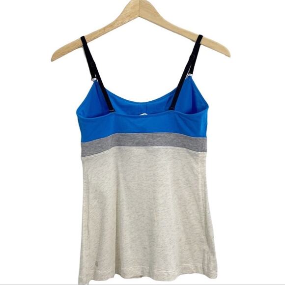 Lululemon Blue White & Black Stripe Contentment Triangle Tank Top, Size 8 - Picture 6 of 14